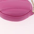 BVLGARI Shoulder Bag Leather Pink Gold Auth ka5109M-16