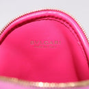 BVLGARI Shoulder Bag Leather Pink Gold Auth ka5109M-10