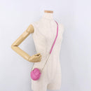 BVLGARI Shoulder Bag Leather Pink Gold Auth ka5109M-20