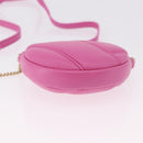 BVLGARI Shoulder Bag Leather Pink Gold Auth ka5109M-5