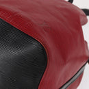 LOUIS VUITTON Epi Petit Noe Shoulder Bag Bicolor Black Red M44017 LV Auth ka511-14