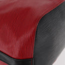 LOUIS VUITTON Epi Petit Noe Shoulder Bag Bicolor Black Red M44017 LV Auth ka511-15