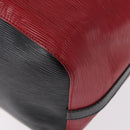 LOUIS VUITTON Epi Petit Noe Shoulder Bag Bicolor Black Red M44017 LV Auth ka511-16