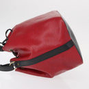 LOUIS VUITTON Epi Petit Noe Shoulder Bag Bicolor Black Red M44017 LV Auth ka511-4