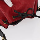 LOUIS VUITTON Epi Petit Noe Shoulder Bag Bicolor Black Red M44017 LV Auth ka511-6