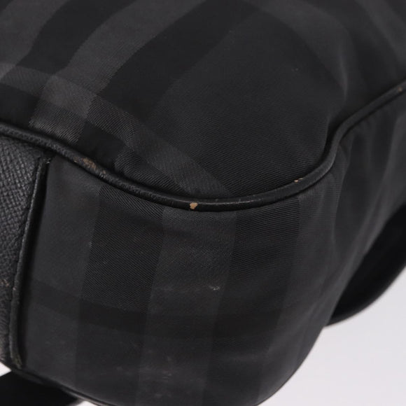 BURBERRY Nova Check Shoulder Bag Black Auth ka5113