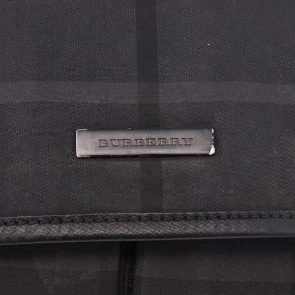 BURBERRY Nova Check Shoulder Bag Black Auth ka5113