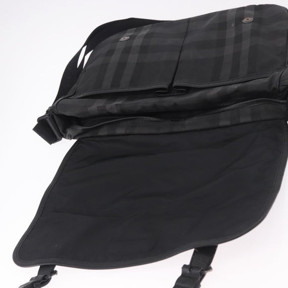 BURBERRY Nova Check Shoulder Bag Black Auth ka5113