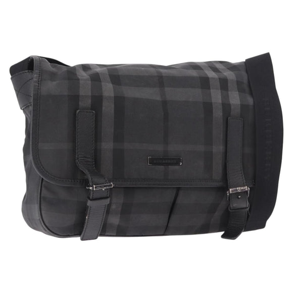 BURBERRY Nova Check Shoulder Bag Black Auth ka5113