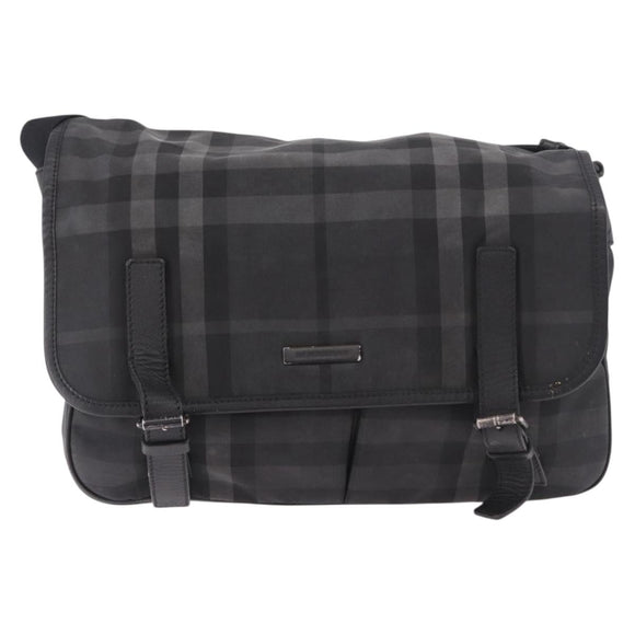 BURBERRY Nova Check Shoulder Bag Black Auth ka5113