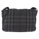 BURBERRY Nova Check Shoulder Bag Black Auth ka5113-3