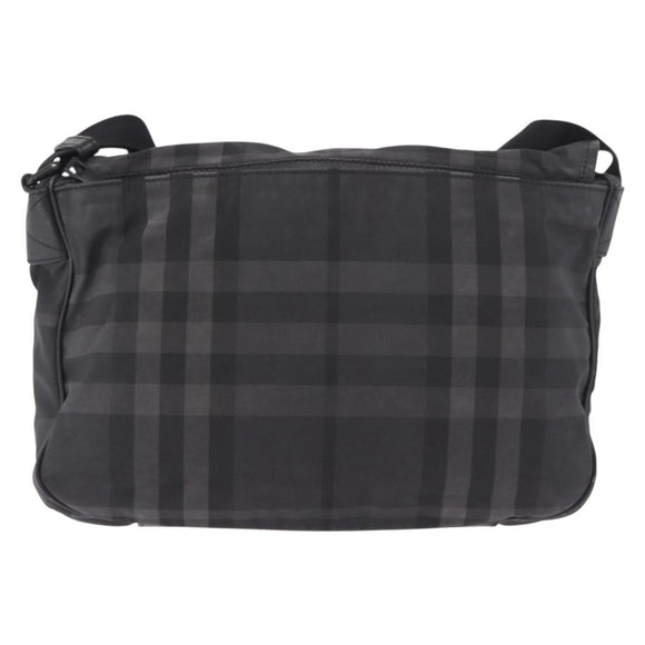 BURBERRY Nova Check Shoulder Bag Black Auth ka5113