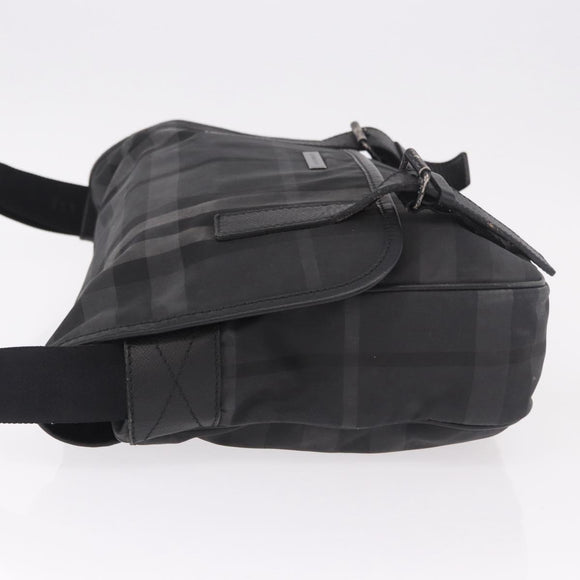 BURBERRY Nova Check Shoulder Bag Black Auth ka5113