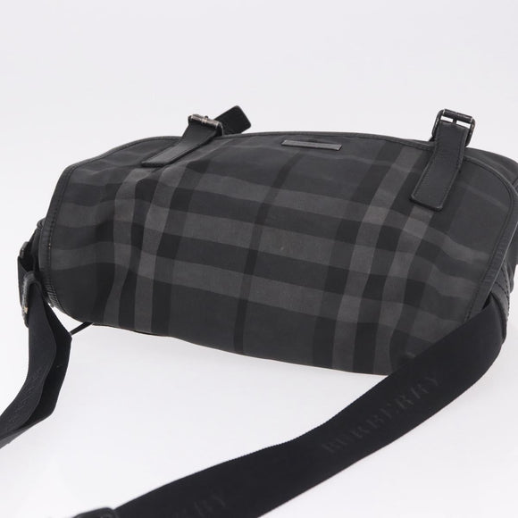 BURBERRY Nova Check Shoulder Bag Black Auth ka5113