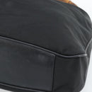 GUCCI Bamboo Hand Bag Canvas Black Silver 001 1553 Auth ka5114-9