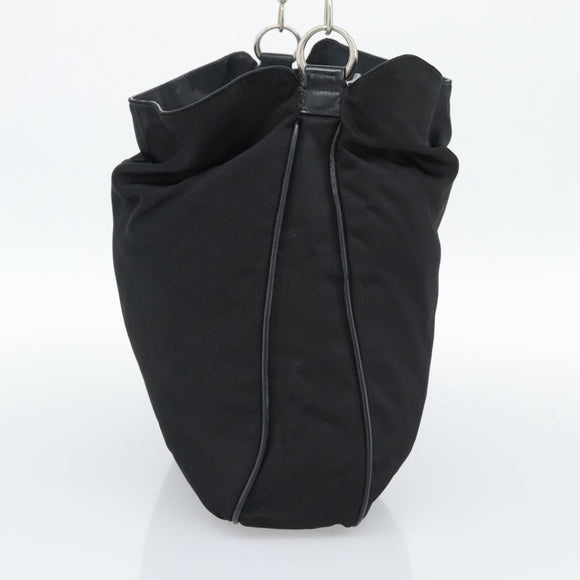 GUCCI Bamboo Hand Bag Canvas Black Silver 001 1553 Auth ka5114