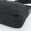 PRADA Nylon Shoulder Bag Black Silver Auth ka5115-10
