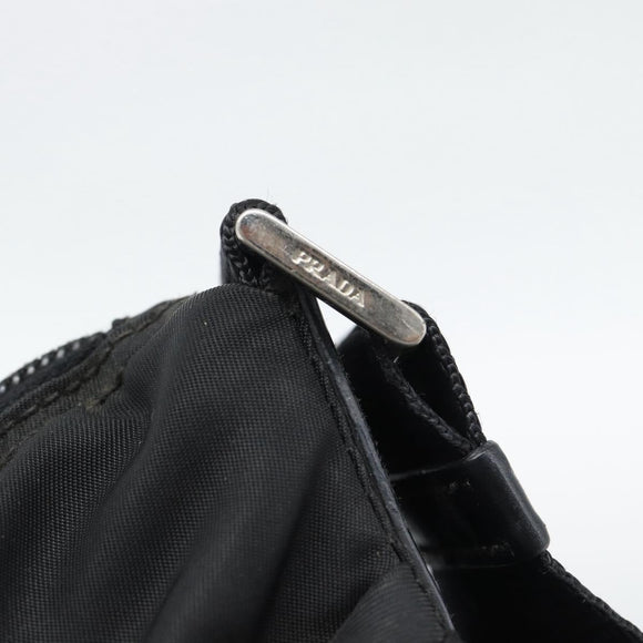PRADA Nylon Shoulder Bag Black Silver Auth ka5115