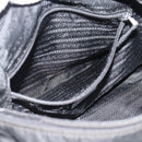 PRADA Nylon Shoulder Bag Black Silver Auth ka5115-22