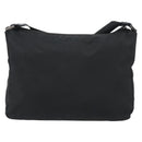 PRADA Nylon Shoulder Bag Black Silver Auth ka5115-3