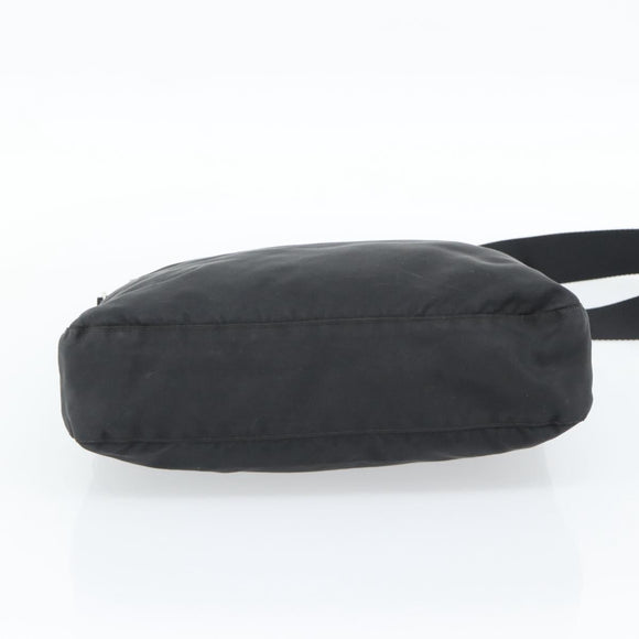 PRADA Nylon Shoulder Bag Black Silver Auth ka5115