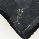 GUCCI GG Supreme Tote Bag PVC Leather Black 495559 Auth ka5117-15