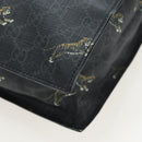 GUCCI GG Supreme Tote Bag PVC Leather Black 495559 Auth ka5117-16