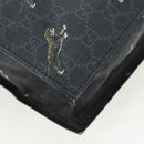 GUCCI GG Supreme Tote Bag PVC Leather Black 495559 Auth ka5117-17