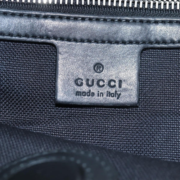 GUCCI GG Supreme Tote Bag PVC Leather Black 495559 Auth ka5117