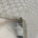 GUCCI GG Canvas Tote Bag Silver 131231 Auth ka5118-10