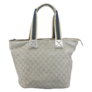 GUCCI GG Canvas Tote Bag Silver 131231 Auth ka5118-3