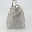 GUCCI GG Canvas Tote Bag Silver 131231 Auth ka5118-5