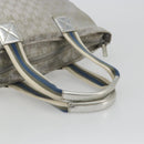 GUCCI GG Canvas Tote Bag Silver 131231 Auth ka5118-7