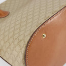 CELINE Macadam Canvas Hand Bag PVC 2way Beige Gold Auth ka512-16