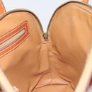 CELINE Macadam Canvas Hand Bag PVC 2way Beige Gold Auth ka512-20