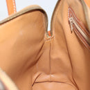 CELINE Macadam Canvas Hand Bag PVC 2way Beige Gold Auth ka512-21