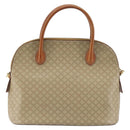 CELINE Macadam Canvas Hand Bag PVC 2way Beige Gold Auth ka512-2