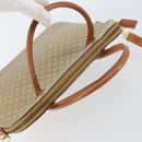 CELINE Macadam Canvas Hand Bag PVC 2way Beige Gold Auth ka512-6