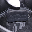Salvatore Ferragamo Shoulder Bag Patent Black Silver Auth ka5122A-15