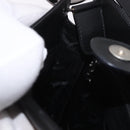 Salvatore Ferragamo Shoulder Bag Patent Black Silver Auth ka5122A-18