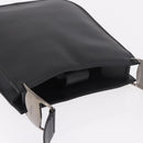 Salvatore Ferragamo Shoulder Bag Patent Black Silver Auth ka5122A-6