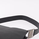 Salvatore Ferragamo Shoulder Bag Patent Black Silver Auth ka5122A-8