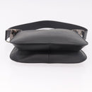 Salvatore Ferragamo Shoulder Bag Patent Black Silver Auth ka5122A-9