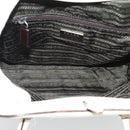PRADA Tote Bag Leather Beige Silver Auth ka5123-11