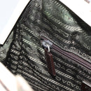 PRADA Tote Bag Leather Beige Silver Auth ka5123-21