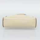 PRADA Tote Bag Leather Beige Silver Auth ka5123-5