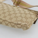 GUCCI GG Canvas Waist Bag Beige Gold 28566 Auth ka5124-12