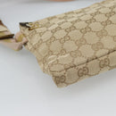 GUCCI GG Canvas Waist Bag Beige Gold 28566 Auth ka5124-13