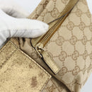 GUCCI GG Canvas Waist Bag Beige Gold 28566 Auth ka5124-15