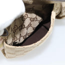 GUCCI GG Canvas Waist Bag Beige Gold 28566 Auth ka5124-19